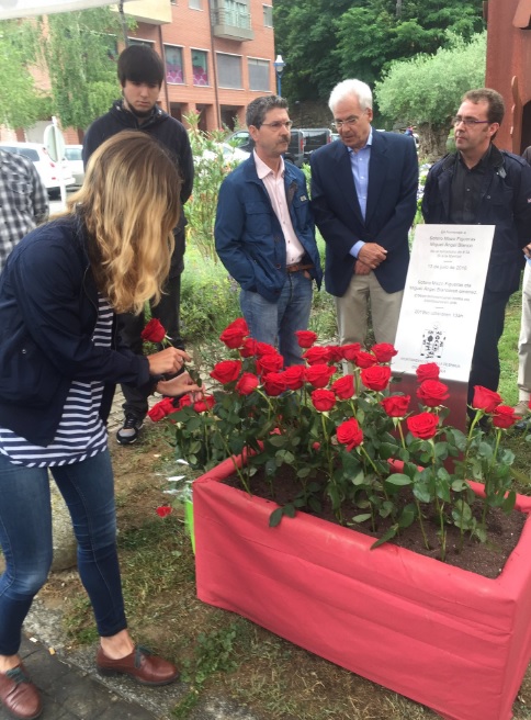 Momento de la ofrenda floral