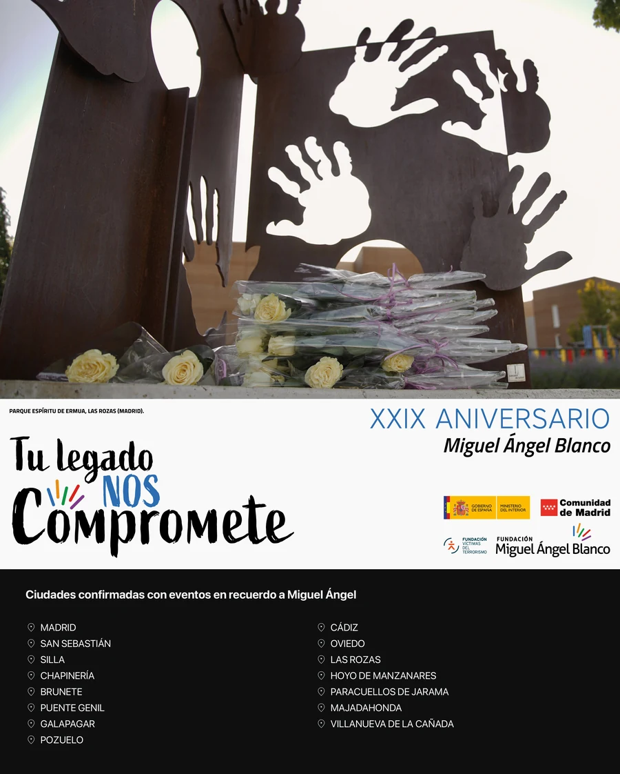 Ciudades confirmadas con eventos en recuerdo a Miguel Ángel Blanco