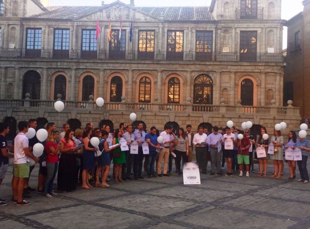 Jóvenes de NN.GG de Toledo durante el acto